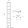 Mexen Bolt лира за баня 1800 x 300 мм, 351 W, бял - W126-1800-300-00-20