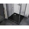 Mexen Apia плъзгаща се душ кабина 100 x 100 см, прозрачна, хромирана + черен