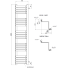 Mexen Loop радиатор за баня 1600 x 375 mm, 837 W, бял - W129-1600-350-00-20