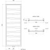 Mexen Zoom декоративен радиатор за баня 1430 x 530 mm, 477 W, бял - W130-1430-530-00-20