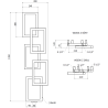 Декоративен радиатор за баня Mexen Grid 1360 x 390 mm, 349 W, антрацит - W215-1360-390-00-66