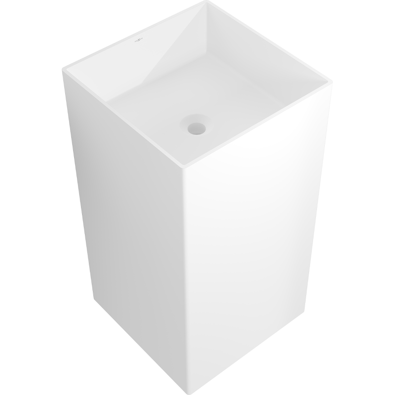 Mexen Xola-2 свободностояща мивка от конгломерат 45 x 45 см, бяла матова - 26594500