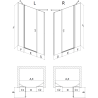 Mexen Mist врати за душ въртящи се 125 cm, прозрачни, хром - 8A4-125-001-01-00
