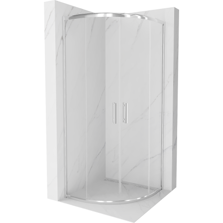 Mexen Rio полукръгла душ кабина 70 x 70 см, прозрачна, хром - 863-070-070-01-00