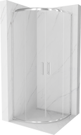 Mexen Rio полукръгла душ кабина 70 x 70 см, прозрачна, хром - 863-070-070-01-00
