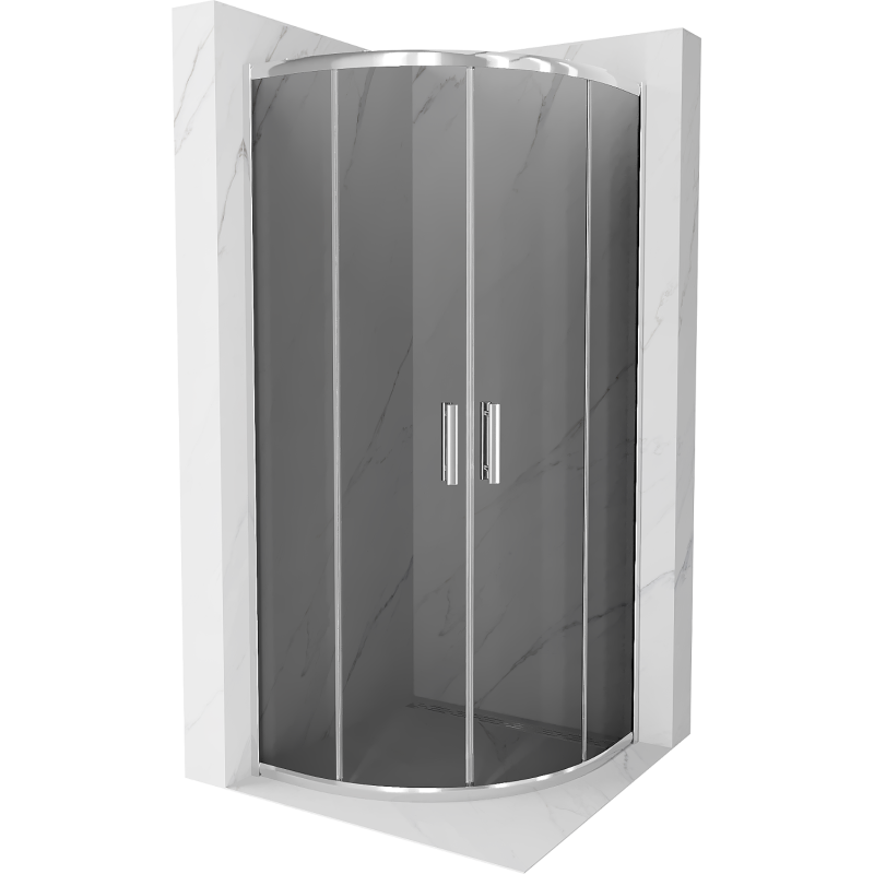 Мексен Рио душ кабина полукръгла 90 x 90 см, графит, хром - 863-090-090-01-40