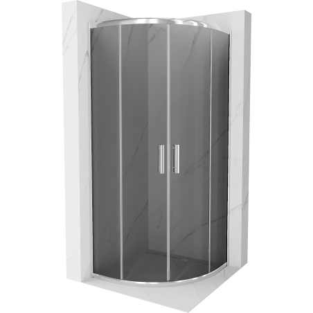 Мексен Рио душ кабина полукръгла 90 x 90 см, графит, хром - 863-090-090-01-40