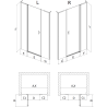 Mexen Mist L отварящи се душ врати 145 cm, прозрачни, хром - 8A4L-145-001-01-00