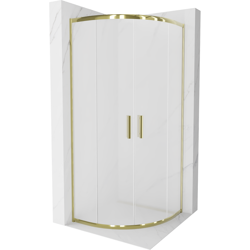 Mexen Rio кръгова душ кабина 70 x 70 см, матирано, златно - 863-070-070-50-30