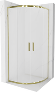 Полукръгла душ кабина Mexen Rio 90 x 90 cm, матирано злато - 863-090-090-50-30