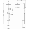 Mexen Q05 душ колона, черен - 798050595-70