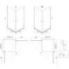 Душ кабина Mexen Lunar-B Duo с врата 90 x 75 см, прозрачна, матирана мед - 832-090L-075P-65-00