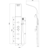 Mexen Borg панелен душ кабина, бял - 7615-03-20