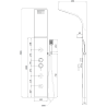 Панел за душ Mexen Borg, хром - 7615-03-00