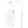Mexen Ardo душ панел с чучур, хром - 7617-04-00