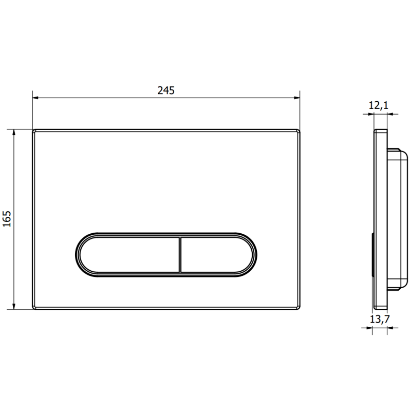 Mexen Fenix 11 бутон за промиване, черен мат - 601103
