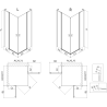 Mexen Mist L Duo въртяща се душ кабина 115 x 90 см, прозрачно, матирана мед - 8A4L-115-090-65-00