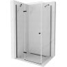 Mexen Roma душ кабина с врата 120 x 90 см, прозрачна, черна - 854-120-090-70-00