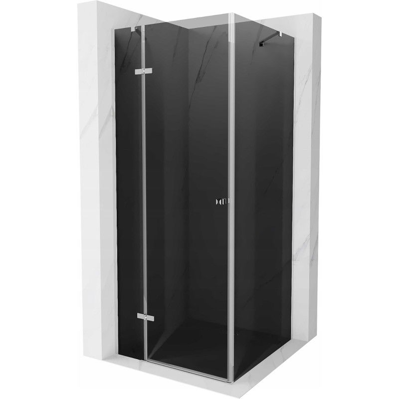 Mexen Roma кабина за душ с врати 80 x 80 см, графит, хром - 854-080-080-01-40