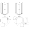 Mexen Mist Duo душ кабина с отварящи се врати 110 x 90 см, прозрачна, черна - 8A4-110-090-70-00