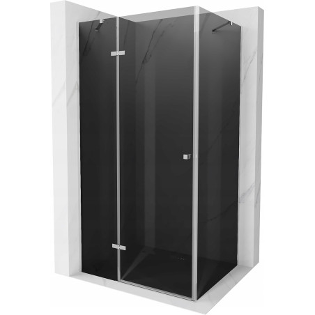 Mexen Roma отваряща се душ кабина 80 x 100 см, графит, хром - 854-080-100-01-40