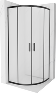 Mexen Rio душ кабина полукръгла 80 x 80 см, матова, черна - 863-080-080-70-30