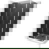 Mexen Roma душ кабина с отваряне 90 x 70 см, графит, хром + под  Flat, бял - 854-090-070-01-40-4010