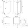Mexen Mist T душ кабина лява 120 x 90 см, черна рамка, черна - 8A4T-120-090-70-70-L
