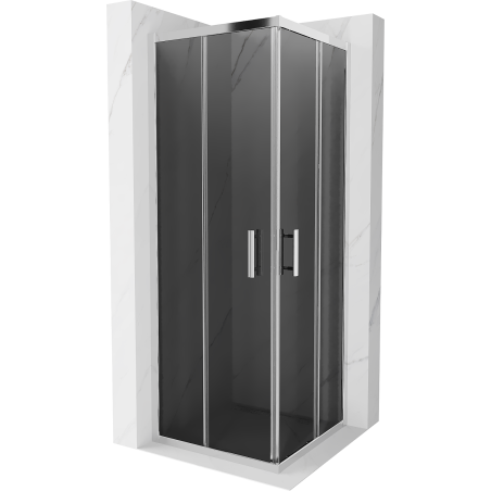 Mexen Rio квадратна душ кабина 70 x 70 см, графит, хром - 860-070-070-01-40