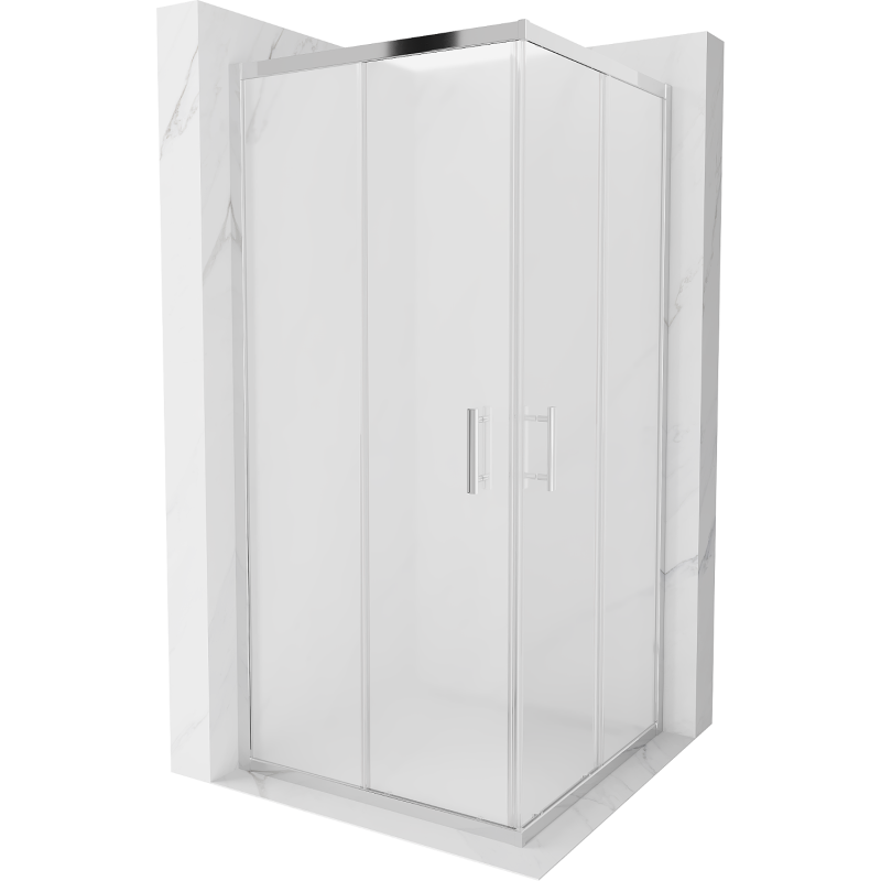 Mexen Rio квадратна душ кабина 90 x 90 см, мъгла, хром - 860-090-090-01-30