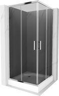 Mexen Rio квадратна душ кабинка 90 x 90 см, графит, хром + под Jacuzzi Rio, бял - 860-090-090-01-40-4510