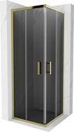 Mexen Rio квадратна душ кабина 70 x 70 см, графит, златна - 860-070-070-50-40