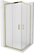 Mexen Rio квадратна душ кабина 90 x 90 см, матирана, златна - 860-090-090-50-30