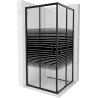 Mexen Rio квадратна душ кабина 90 x 90 cm, черни ивици, черна - 860-090-090-70-20