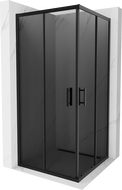 Mexen Rio квадратна душ кабина 90 x 90 см, графит, черна - 860-090-090-70-40