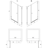 Mexen Lunar-B L врата за душ кабина, десни 110 см, прозрачни, gun metal - 832SL-110-050-95-00-P