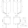 Mexen Lunar лява душ кабина 90 x 90 см, прозрачна, хром - 834-090-090-01-00-L