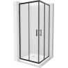 Mexen Rio квадратна душ кабина 90 x 90 см, мразоустойчива, черна + плосък