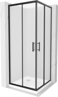 Mexen Rio квадратна душ кабина 90 x 90 см, мразоустойчива, черна + плосък