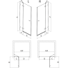 Mexen Lunar врати за душ лява, прозрачна, gun metal, 125 см - 834-125-000-95-00-L