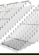 Mexen Kioto свободностояща душ стена 120 x 200 см, черен модел 8 мм, златна