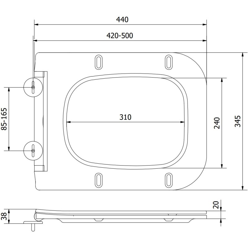 Mexen Madox забавен капак със забавено падане slim, дуропласт, черен мат - 39154085