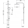 Mexen Q40 душова колона, златна - 798404095-50