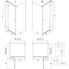 Mexen Lunar T душ кабина отваряема дясна 125 x 80 см, прозрачна, четкано