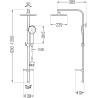 Mexen Q40 душова колонка, черна - 798404095-70