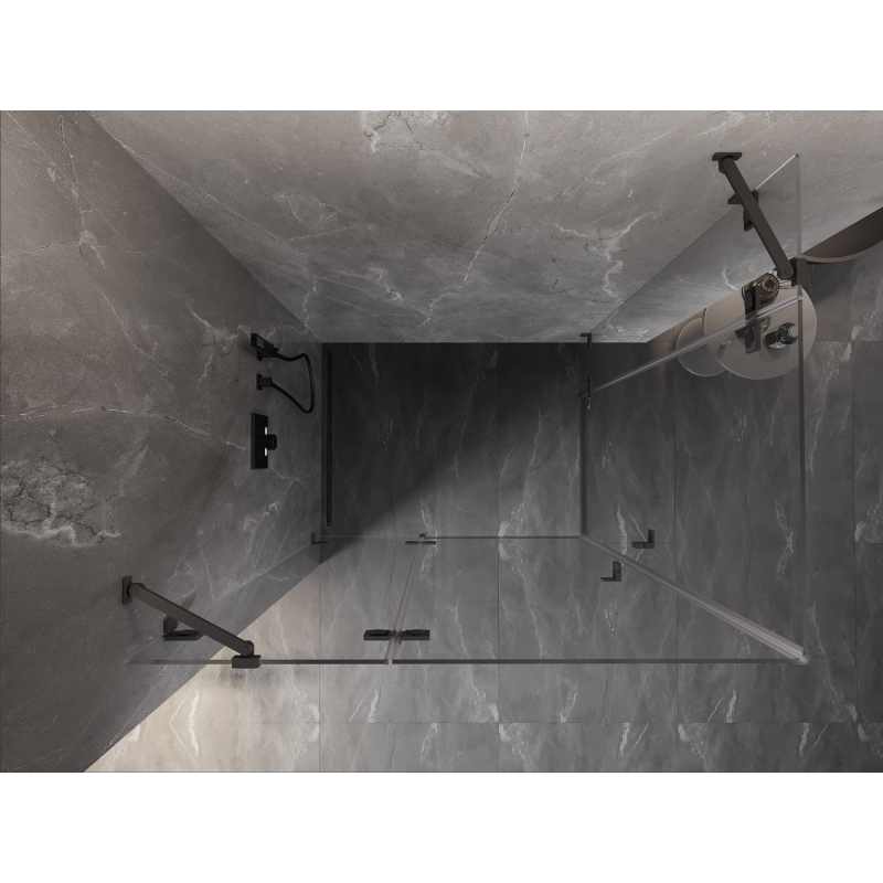 Mexen Lunar Duo душкабина отваряема лява 120 x 110 см, прозрачна, gun metal - 834-120L-110P-95-00