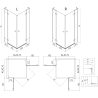 Mexen Lunar L Duo, отваряща се душ кабина 110 x 80 см, прозрачна, хромирана - 834L-110L-080P-01-00
