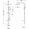 Mexen Q54 колона за душ, черна/хром - 798545495-71