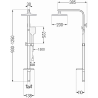 Mexen Q62 душова колона, златна - 798626295-50