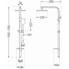 Mexen Q62 колона за душ, розово злато - 798626295-60